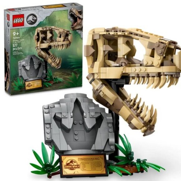 New Sealed Lego Jurassic World Dinosaur Fossils: T Rex Skull 76964 Retiring Set - Picture 1 of 6